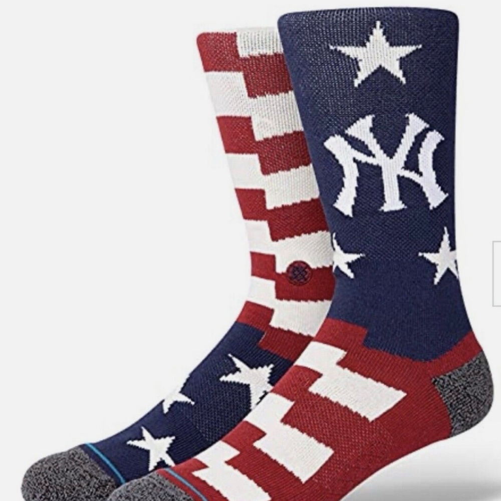 Two NWT Patriotic Stance Infiknit New York Yankee Socks